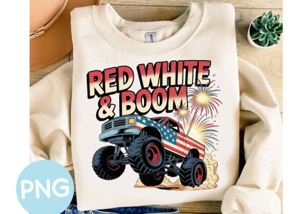 Celebrate with Impact: The Fourth of July Big Truck PNG