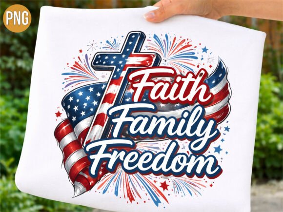 Designing with Conviction: The Faith Family Freedom Cross PNG