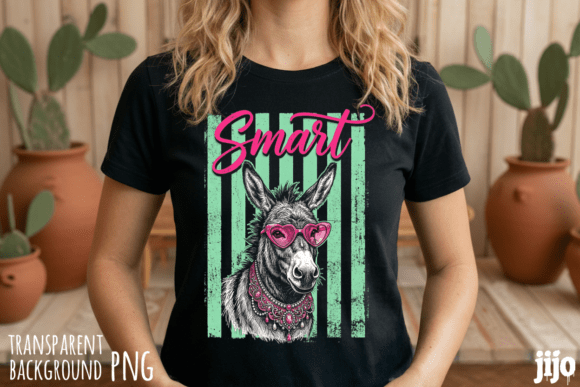 Smart Donkey Glasses Trendy PNG: Your Go-To Design Asset